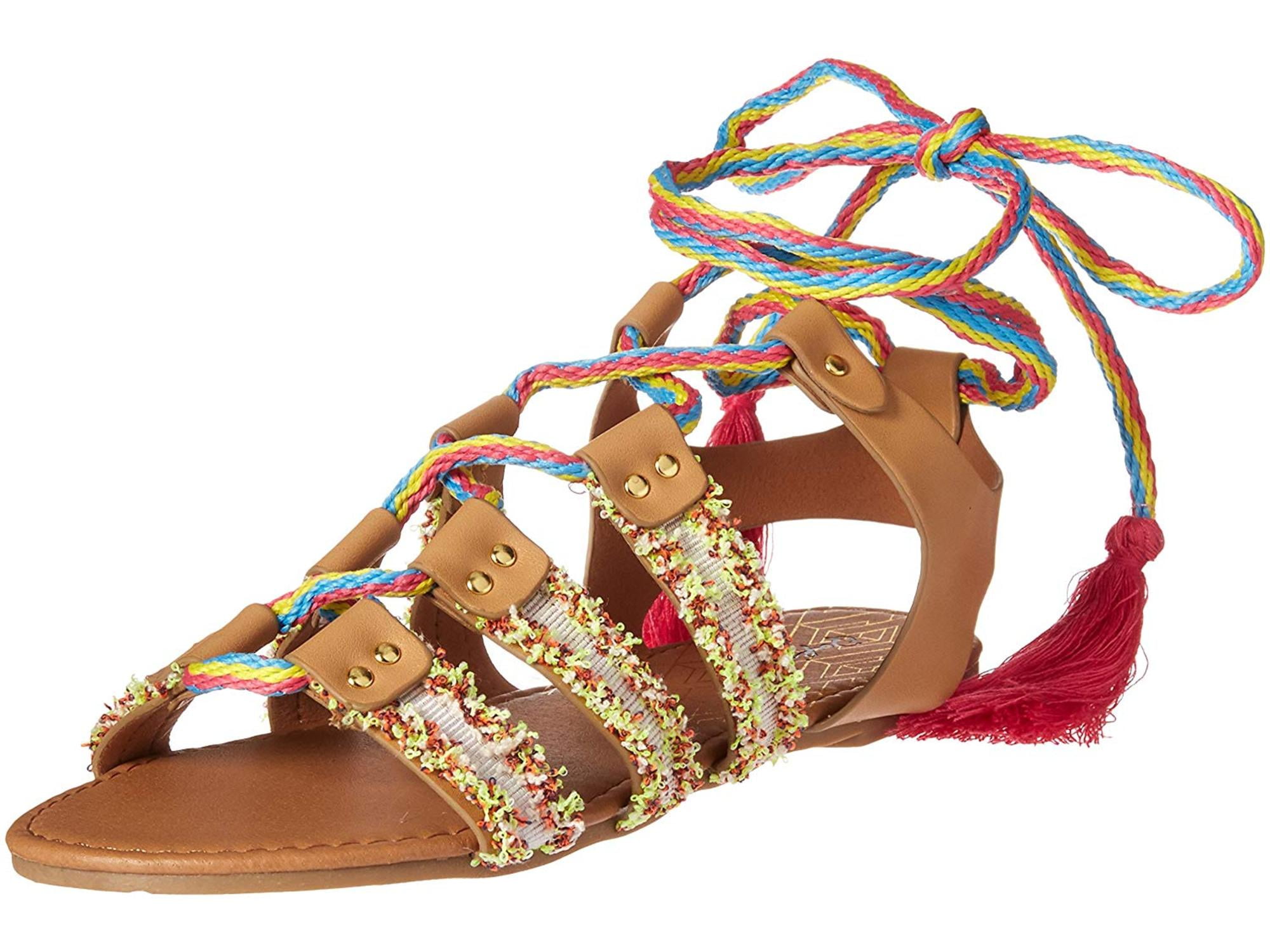 qupid lace up sandals