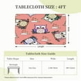 thumbnail image 2 of Elastic Edge Fitted Tablecloth Cute Owl Pattern for Rectangle Table 4 FT 30 X 48 Inch, 2 of 3