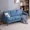 Navy Blue, variant on 71.3" Modular Sofa, Modern Linen Sofa Couch with Solid Wood Legs, Three Seat Without Chaise Concubine, 3-Seater Sofa with Side Pocket, Solid Wood Frame, for Home Living Room Bedroom, Dark Gray