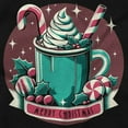 thumbnail image 2 of Xmas Merry Christmas Hot Cocoa Mug Womens Slim Fit Graphic Tee Brisco Brands S, 2 of 5