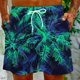 thumbnail image 5 of Puntoco Pantalones Cortos De Playa Para Hombre, Pantalones Cortos Estampados Con Bolsillo Con Cordón, Azul Cielo M,Pantalones Cortos Hombre, 5 of 5
