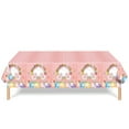 thumbnail image 7 of Qocolhg Easter Tablecloth, Colorful Easter Eggs Table Cloth, Plastic Disposable Rectangle Spring Easter Egg Table Cover for Easter Table Decorations and Party Supplies Decor Favors, 108 x 54 Inch, 7 of 7