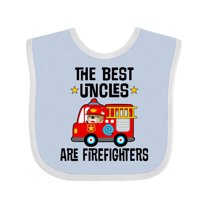 Inktastic Best Uncles Are Firefighters Boys or Girls Baby Bib