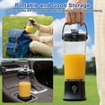 thumbnail image 4 of Portable Blender For Shakes And Smoothies, 500Ml Usb Rechargeable Mini Powerful Juicer With 6 Ultra-Sharp Blades, Cordless Personal Mixer For Travel, Gym, Office (Black), 4 of 10
