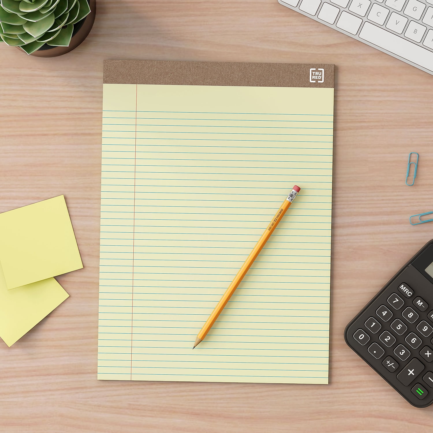 MyOfficeInnovations Notepads 8.5" x 11.75" Narrow Yellow 50 Sh./Pad 12 Pads/PK 354743