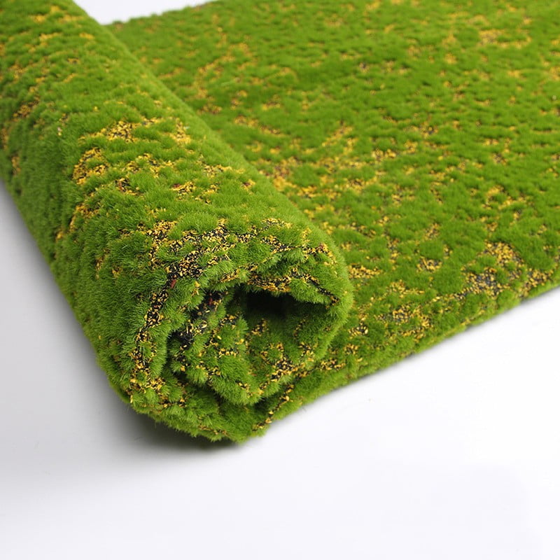 Wodtesl 1pcs 100x100cm Artificial Moss Fake Green Plants Faux Moss Grass For Shop Home Patio Garden Wall Living Room Decoration