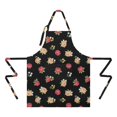 thumbnail image 2 of Pioneer Flower Floral Print Pattern Apron for Women and Men, Cotton Linen Waterproof with Pockets, Adjustable, 33x27 Inch for Kitchen, Gardening, BBQ, Salon, 2 of 6