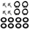 thumbnail image 1 of M8 Eye Bolt, 4 Pack T Slot Bolt Tie Down Rings Black T Bolts for Roof Rack Heavy Duty Eye Bolt T Track Mount Tie Down Anchor Roof Rack T Bolts Eye Nut for Ropes Anchoring Tie Down Straps (40mm), 1 of 8