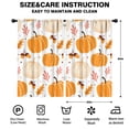 thumbnail image 2 of Autumn Aesthetic Pumpkin Sunflower Curtains 2 Pack Tier Window Treatment,52x84in Kitchen Curtains Fall Holiday Long Curtain, 2 of 5