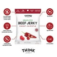 thumbnail image 7 of Think Jerky Beef and Turkey Jerky Variety, Original, Sweet Chipotle, Sriracha Honey, Sesame Teriyaki, Healthy Meat Snack, Low Calorie Low Fat - 2.2 oz Bags, 4 Pack, 1 of Each, 7 of 7
