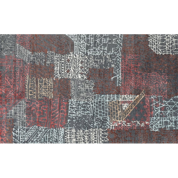 Ahgly Company Machine Washable Indoor Rectangle Contemporary Rosy-Finch Purple Area Rugs, 2' x 3'