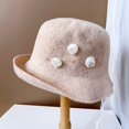 thumbnail image 3 of CoCopeaunts Womens Bucket Hat Vintage Fisherman Hat Winter Warm Wool Bowl Hat Fashion Broken Diamond Flower Bucket Cap for Girl, 3 of 8