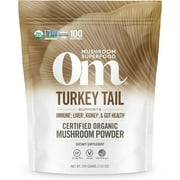 Om Organic Mushroom Superfood Powder, Turkey Tail for Immunity, Liver and Kidney, 7.05 Oz..