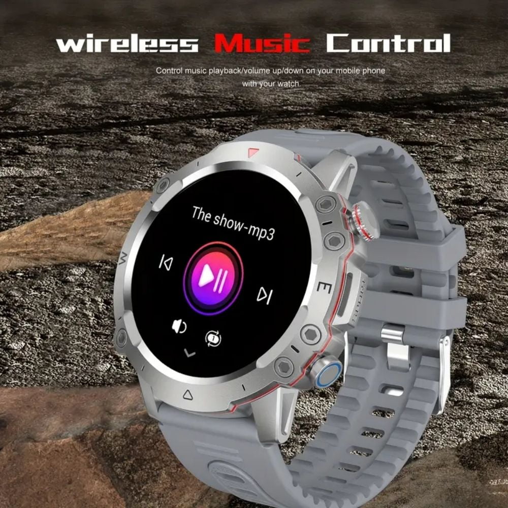 Smart Watch for Men Women, 1.53" Rugged Fitness Tracker for Android iPhone (Answer/Make Call), Black