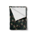 thumbnail image 2 of Firefly Soft Flannel Fleece Blanket, Magic Creatures Insects at Night Woodland Beetles Dark Toned Illustration, Cozy Plush for Indoor and Outdoor Use, 70" x 90", Dark Green Burgundy, by Ambesonne, 2 of 6