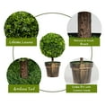 thumbnail image 6 of Costway 2PCS 22" Round Artificial Boxwood Topiary Tree Home Office Outdoor Decorations, 6 of 9