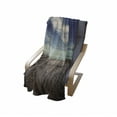 thumbnail image 4 of Dock Soft Flannel Fleece Blanket, Cloud Ocean Beach from Pier in the Middle of Nowhere Calm Harbour Landscape, Cozy Plush for Indoor and Outdoor Use, 50" x 60", Umber Navy Blue White, by Ambesonne, 4 of 6