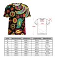 thumbnail image 2 of Vibrant Paisley Floral Colorful Pattern Design Women's Short Sleeve T-Shirt Crew Neck Casual Summer Trendy Loose Fit Tops, 2 of 6