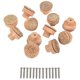 thumbnail image 3 of Tiradores de tocador Boho de ratán, tiradores de cajón redondos de madera, mimbre tejido a mano y tornillos para muebles Boho., 3 of 5