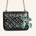 thumbnail image 2 of Unique Bargains 1 Pc Fashion Bow-knot Scarf Handbag Charm Bag Accessories Green, 2 of 5