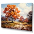 thumbnail image 2 of Designart "Orange Maple Trees Autumn Euphony" Floral Wall Art Living Room, 2 of 5