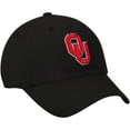 thumbnail image 3 of Men's Top of the World Black Oklahoma Sooners Primary Logo Staple Adjustable Hat, 3 of 4