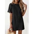 thumbnail image 4 of PRETTYGARDEN Women's Summer Casual Short Dresses Embroidered Lace Short Sleeve Boho Mini Dress Beach Vacation Clothes, 4 of 10