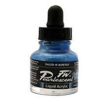 Daler-Rowney FW Pearlescent Liquid Acrylic, 1 oz., Sun-Up Blue