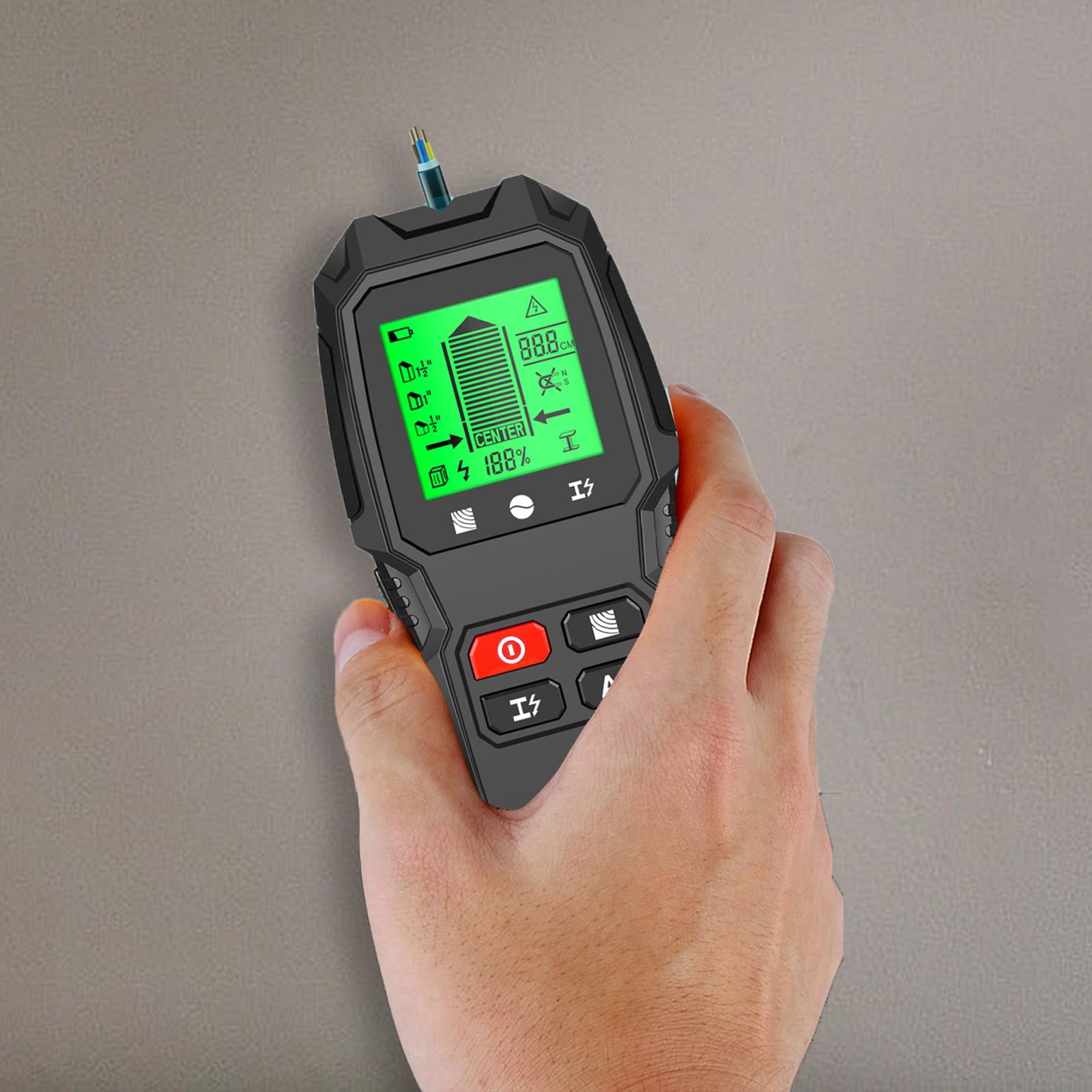 Fzaqwen Digital Wall Detector Handheld with LCD Display Accurate Wall Scanner for Center Black