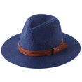 thumbnail image 4 of Sombrero de paja para hombre y mujer, visera ancha con protección UV, ideal para vacaciones, playa, Verano, 4 of 4
