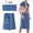 Blue, variant on Men's Towel Wrap Bathrobe, Soft Adjustable Bath Wrap for Shower, Sauna