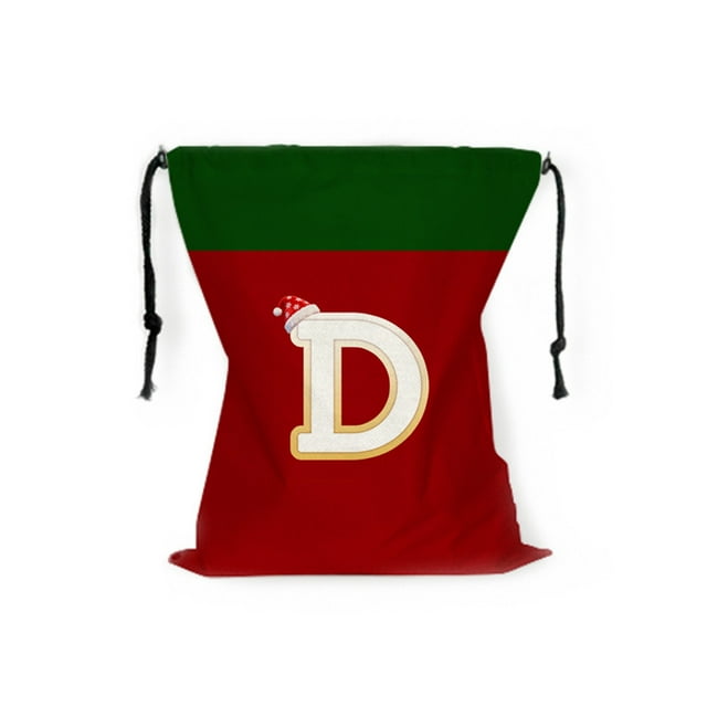 Bolsa de Almacenamiento Del Árbol de Navidad Bolsa de Regalo de Navidad de 26 Cartas 12.2x14.96In Rojo Poliéster con Cordón Bolsas de Regalo de Navidad