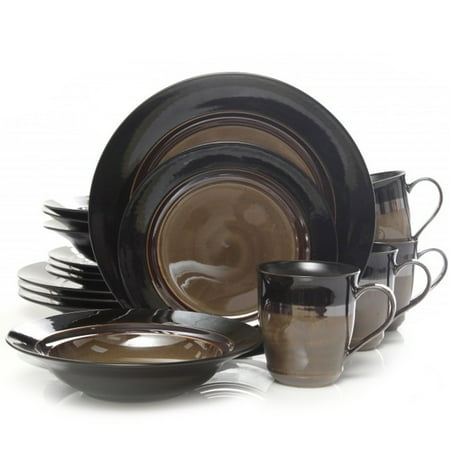 Gibson Calypso Court 16 pc Dinnerware Set- Amber