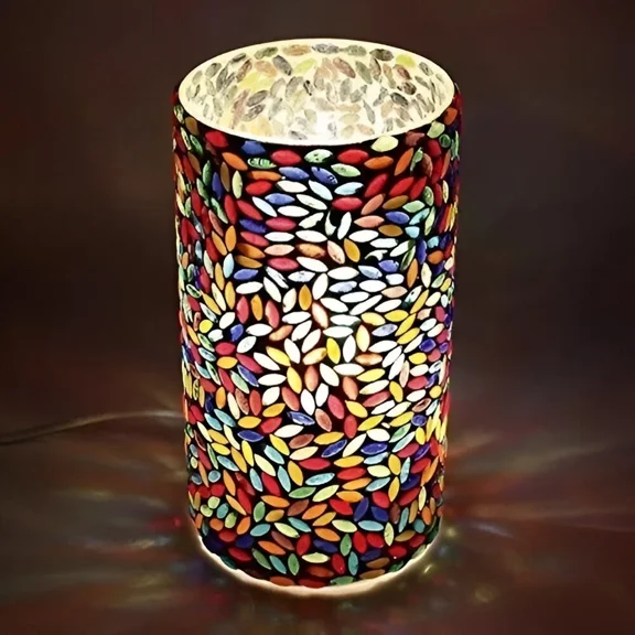 Turkish Moroccan Mosaic Bohemian Colorful Table Bedside Lamp Light Lampshade