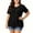 Black, variant on ClodeEU Women's Plus Size V Neck Short Sleeve T-Shirt, Casual Loose Fit Top Black,Women's Plus XXL