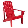 thumbnail image 3 of Shine Company Traditional Cedar Wood Patio Firepit Adirondack Chair in Red, 3 of 7