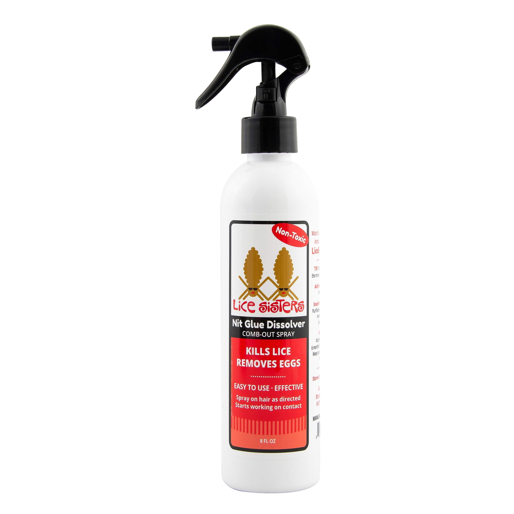 Lice Sisters Nit Glue Dissolver Non-Toxic Lice Treatment Spray, 8 oz.