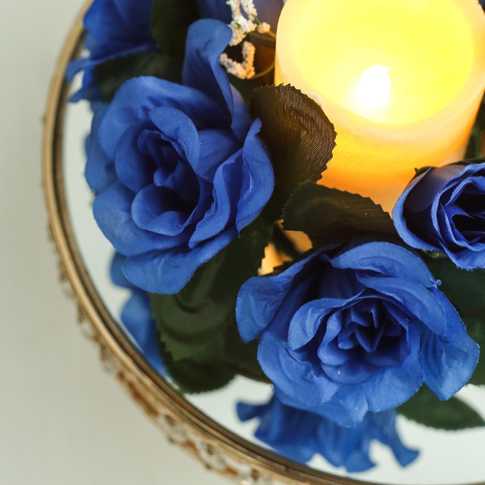 Table centerpiece tropical candle ring silk flower centerpiece | eBay