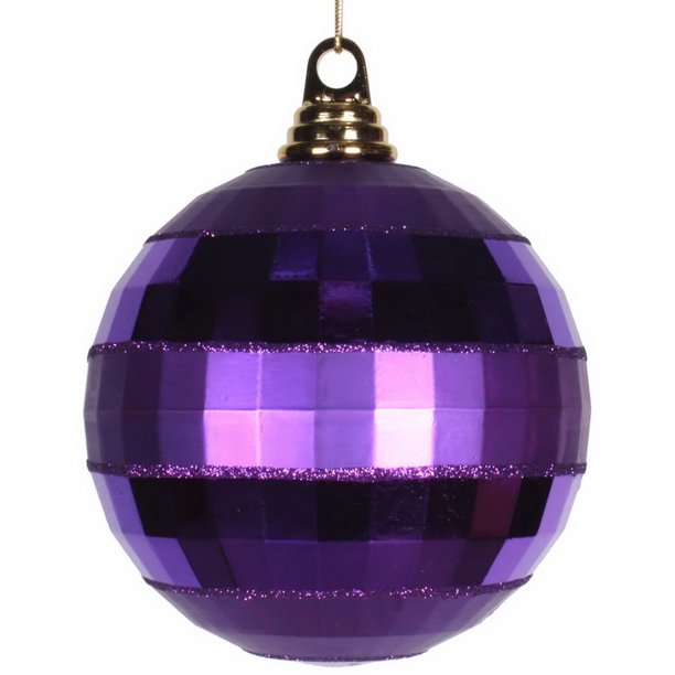 Vickerman M151666 5.5" Purple ShinyMatte Mirror Ball