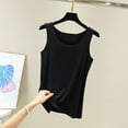 thumbnail image 2 of WRKEKC Womens Sleeveless Tank Top Casual Solid Color Crew Neck Loose Fit Basic Top for Daily Wear and Loungewear, 2 of 3