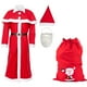 thumbnail image 2 of Juguetes de piscina, juguetes para bebés, juguetes para niños pequeños, disfraces completos de Papá Noel para adultos, traje de Papá Noel de 6 piezas con barba, bolsa de regalo, disfraz para fiesta de, 2 of 9
