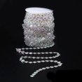 thumbnail image 1 of Guirnalda de cuentas de cristal iridiscente de 30 m, cuentas acrílicas de diamante para decoración de bodas y fiestas (transparente), 1 of 2