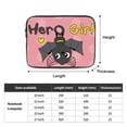thumbnail image 3 of Cute Bat Hero Girl Portable Laptop Sleeve Compatible with MacBook Air Notebook Computer Case for Men Women College School Students, 3 of 7