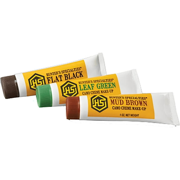Hunters Specialties Long-Lasting Easy-to-Use Concealment Camo Creme Tube Makeup for Hunting - Woodland Camo Kit