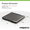 thumbnail image 4 of Presto 15-Inch Electric Tilt-n-Fold Griddle, Nonstick Flat Top Grill, Black, 4 of 10