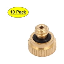 0.8mm Orifice Dia 9mm Long Brass Mist Nozzle Gold Tone 10Pcs