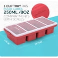 thumbnail image 5 of Silicone Freezer Tray With Lid - Soup Container Molds Large Ice Cube Tray- Makes 8 1 Cup Portions Cubes  2-pack Storage Food Soups & Meal Prep Oven Dishwasher -safe, 5 of 7