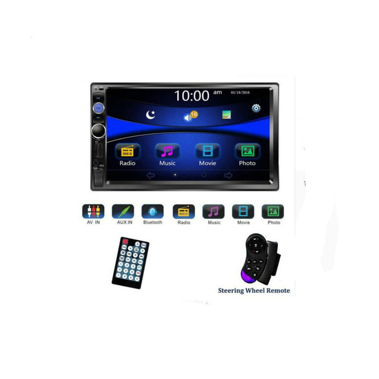  Double Din 7 Inch Car Stereo with Bluetooth Compatible