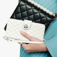 thumbnail image 7 of Allytech Wallet Case for Samsung Galaxy A24 4G, Luxury PU Leather Shockproof Protective Flip Cover for Women Girls, Kickstand Folio Case with Card Slots Holder Wrist Strap Lanyard - White, 7 of 7