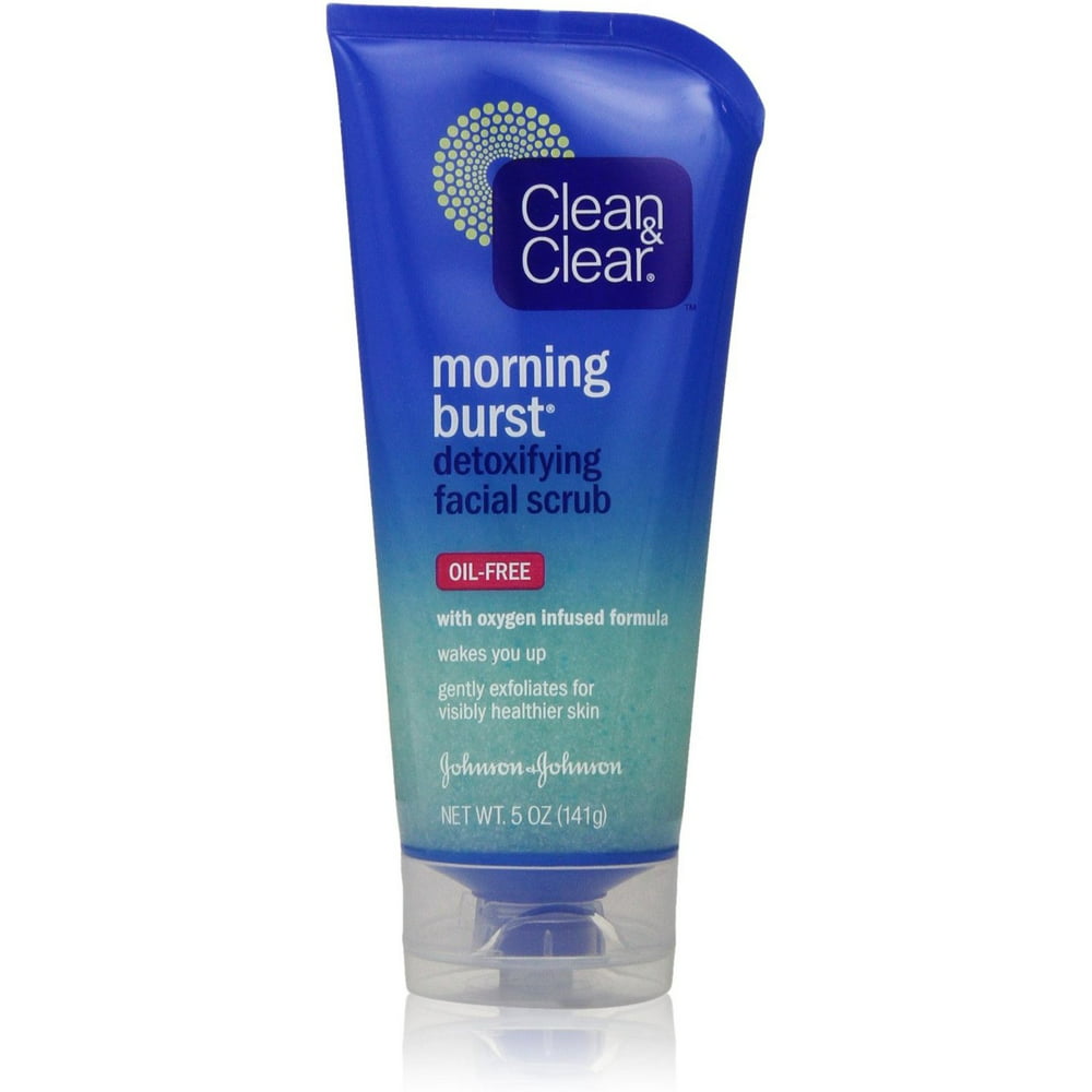 CLEAN & CLEAR Morning Burst Detoxifying Facial Scrub Oil-Free 5 oz (Pack of 6)